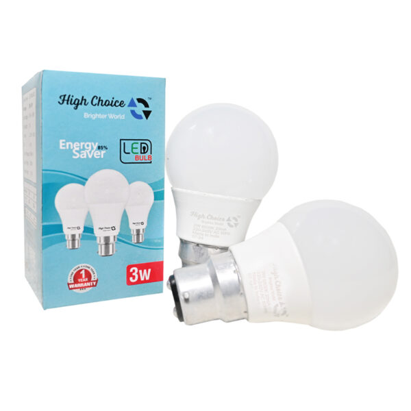 High Choice 3W LED Bulb – 6500K Cool White | Long Life & Low Power Use