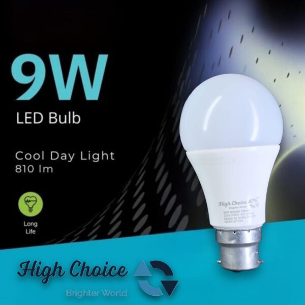 9W LED Bulb, Cool Day Light (6500K), B22 Base, Energy-Efficient, 4kV Surge Protection, Long-Lasting Durability - - Image 3